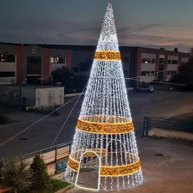 2025 New Product Customizable Giant Outdoor Christmas Tree Lights Waterproof Artificial Lighting Decoration - 图片 6