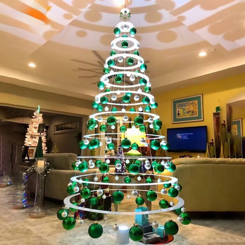 2025 New Product Large Outdoor PVC Christmas Tree with LED Lights Waterproof Decorated Big Christmas Tree - 图片 2